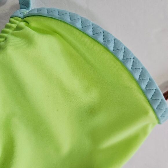 Aerie Vibrant Green Classic Triangle Padded String Bikini Cheeky Bottoms Set S - Picture 6 of 10